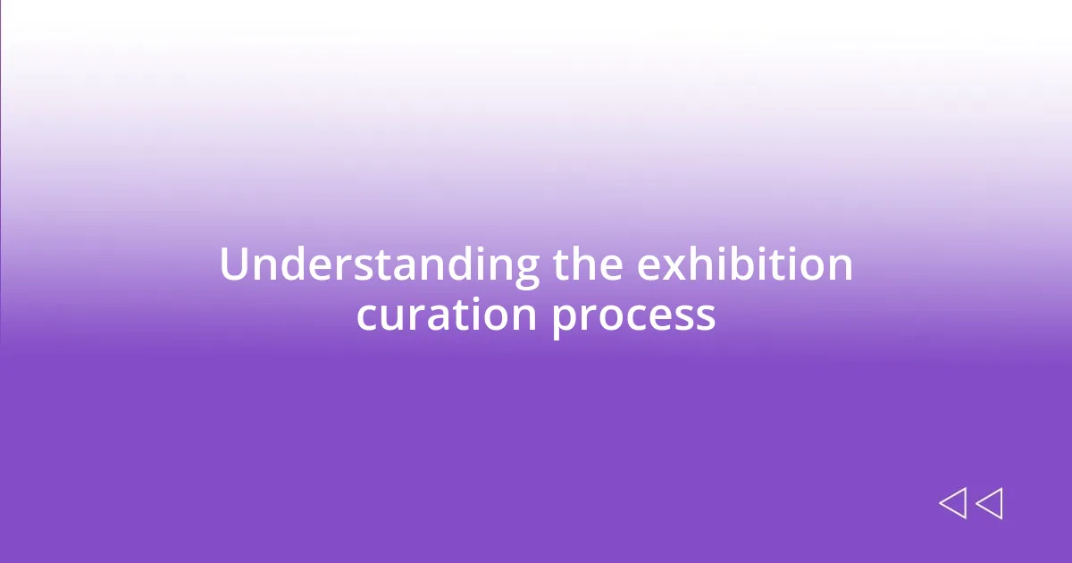 Understanding the exhibition curation process